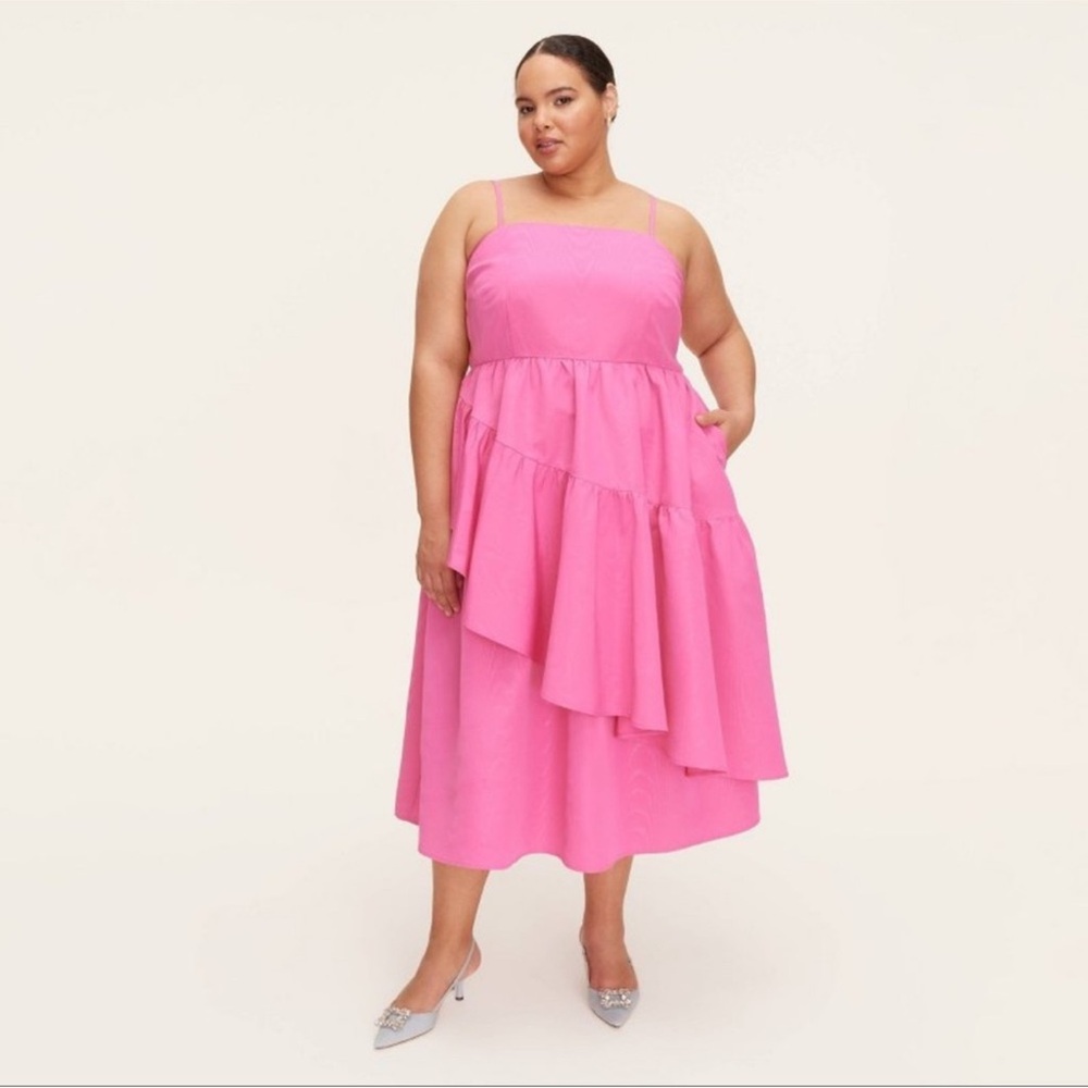 Kate Spade x Target Vibrant Pink Tiered Dress